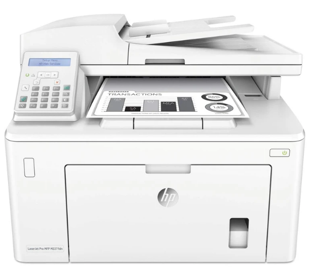 پرینتر چندکاره لیزری اچ‌پی HP LaserJet Pro MFP M227fdn | چهارکاره با ADF – استوک